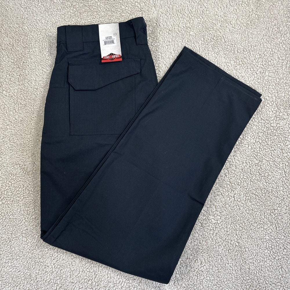 NWT TRU-SPEC  24-7 Series- Classic Pants 36x33 Unhemmed Tru Blue 100% Cotton NEW